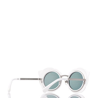Chanel Round Camellia Sunglasses 71198 White 5 of 8