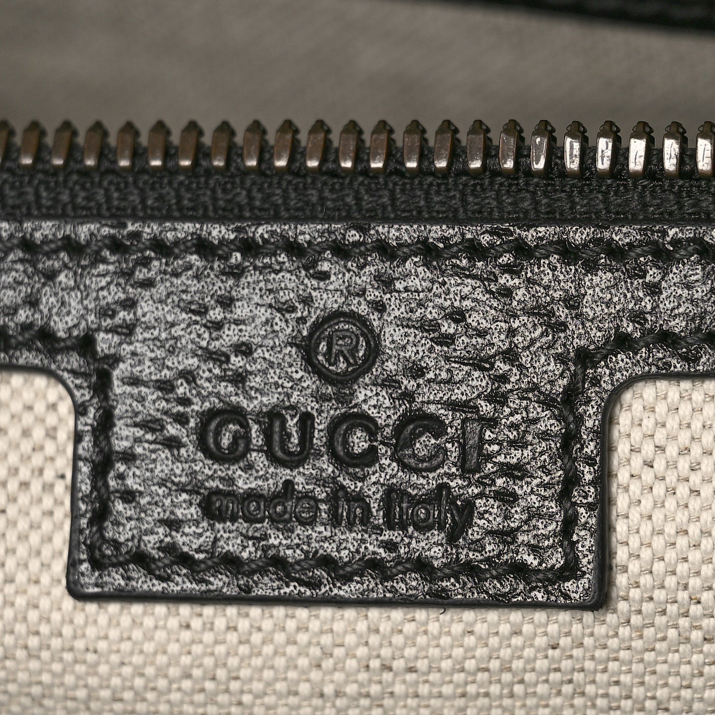 Textured Dollar Calfskin Web Large Diana Duffle Bag Black Dusty Grey
