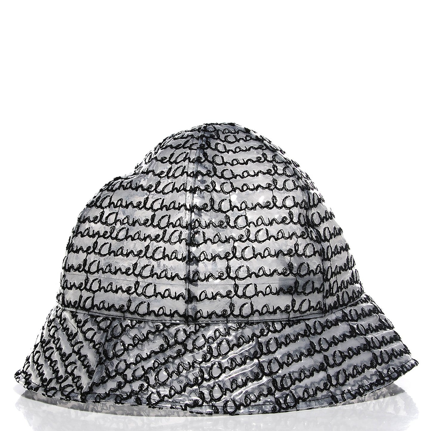 Polyurethane Logo Bucket Rain Hat M White Black