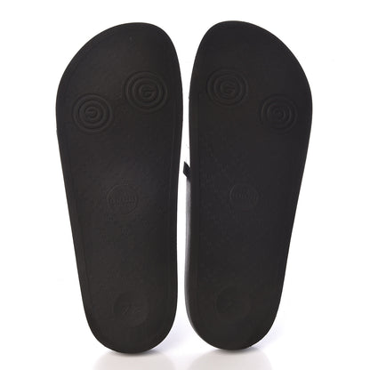 Gucci Rubber Web Mens Pool Slide Sandals 9 Black Green Red 5 of 9
