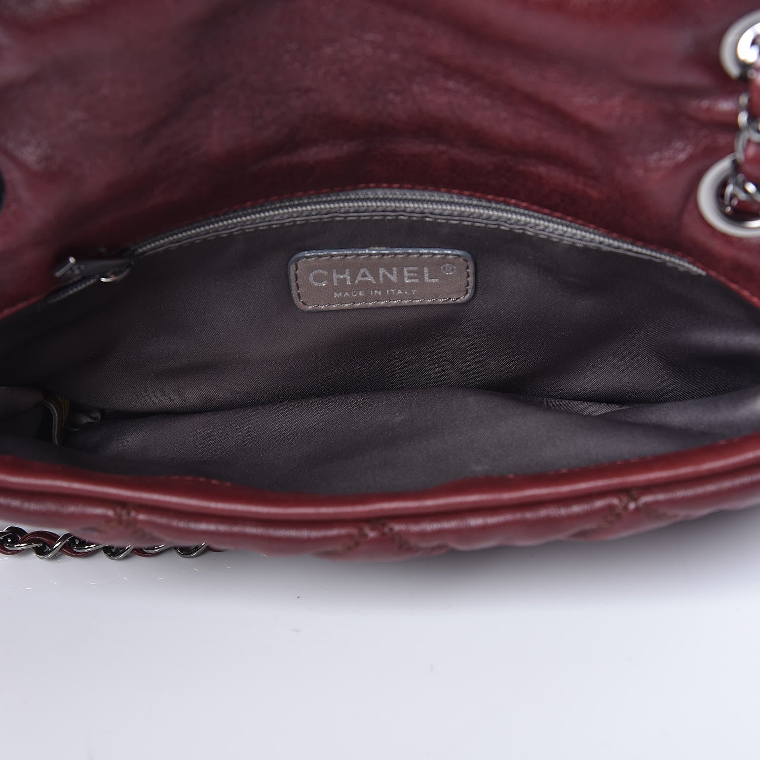 Chanel Calfskin Small Bubble Quilt Flap Burgundy 5 of 11