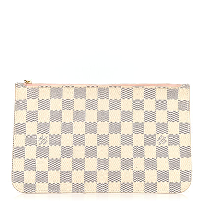 Louis Vuitton Damier Azur Neverfull MM GM Pochette Rose Ballerine 1 of 10