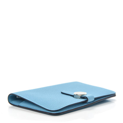 Hermes Togo Dogon Compact Wallet Blue du Nord 4 of 8