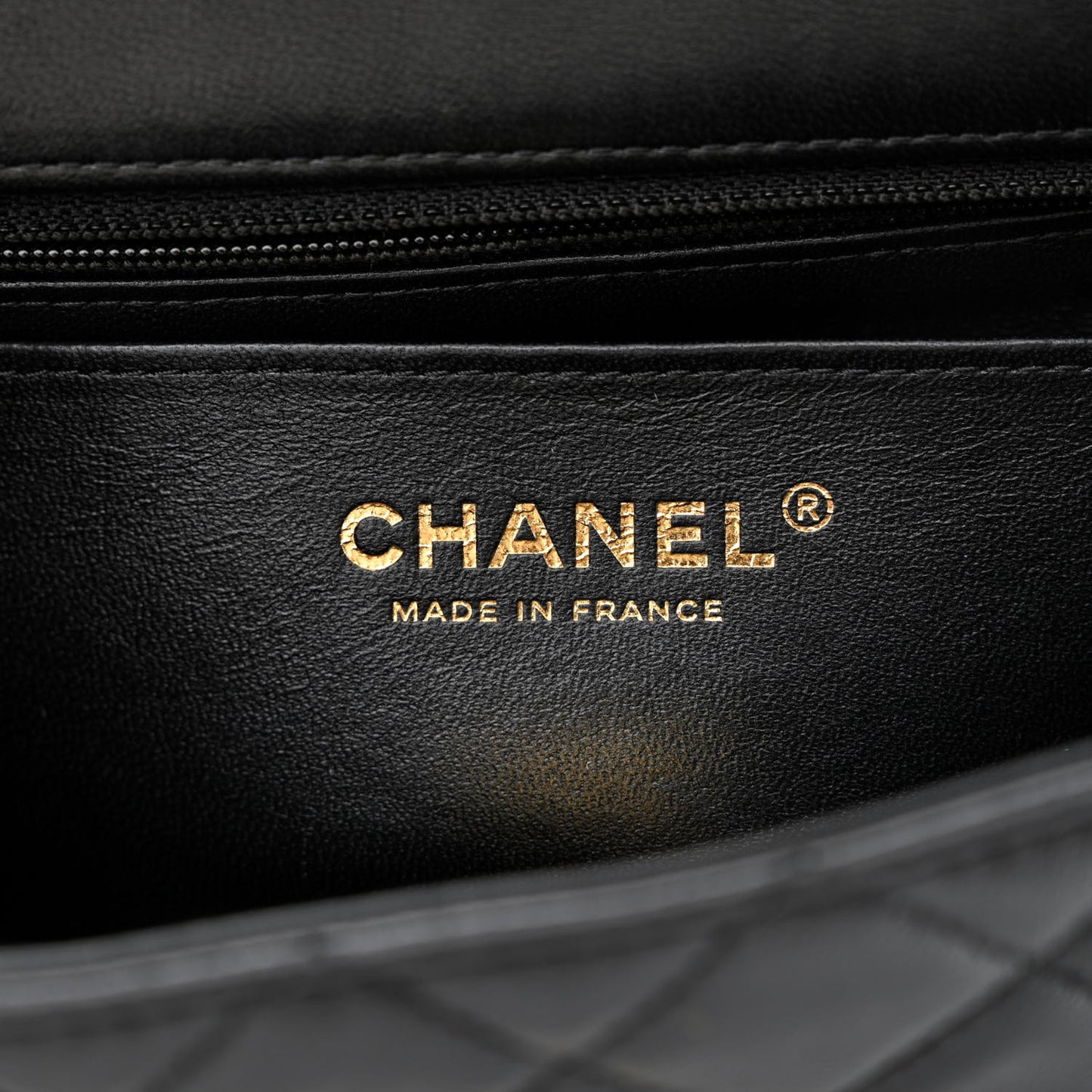 Lambskin Quilted Mini Rectangular Flap Black