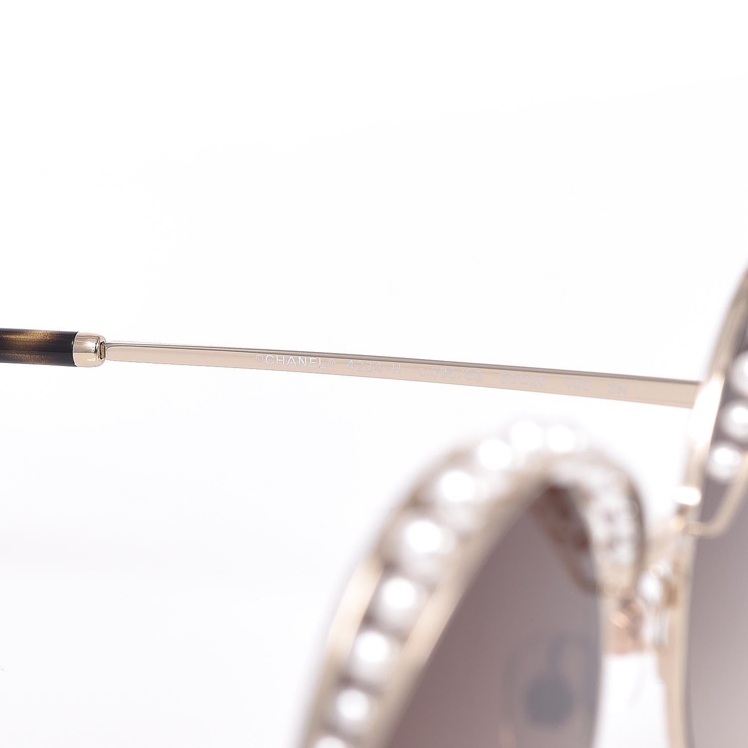 Chanel Pearl Round Sunglasses 4234-H Light Brown 6 of 8
