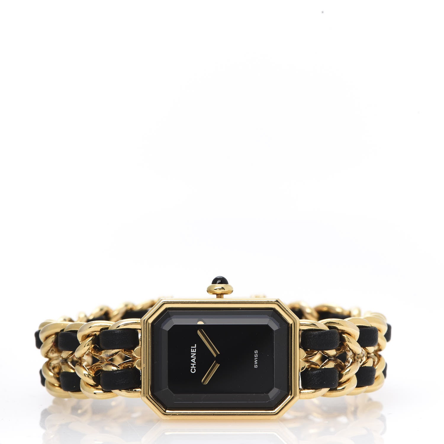 Chanel Stainless Steel Lambskin 20mm Chain Premiere Quartz Watch Gold M 3 of 7