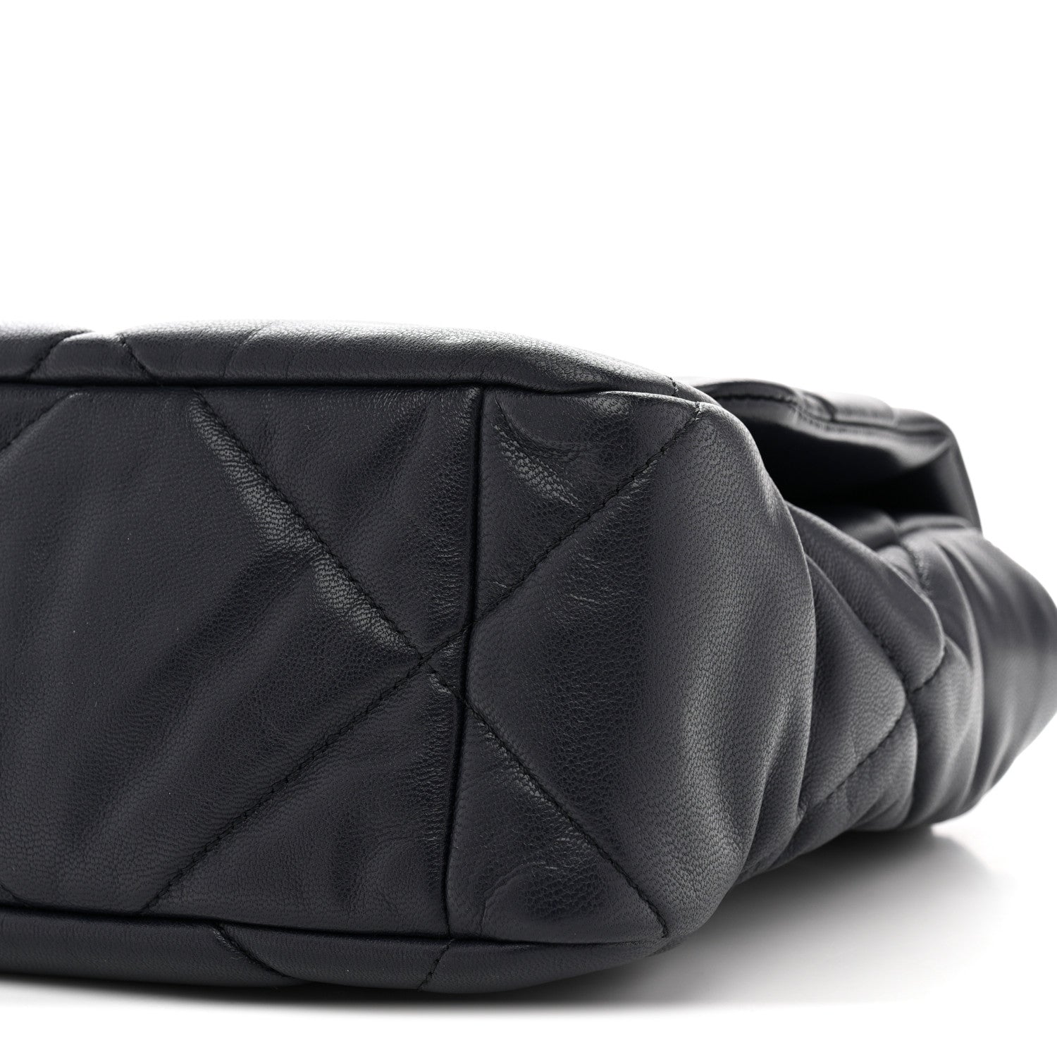 Chanel Goatskin Quilted Large Chanel 19 Flap Navy Blue 10 of 10