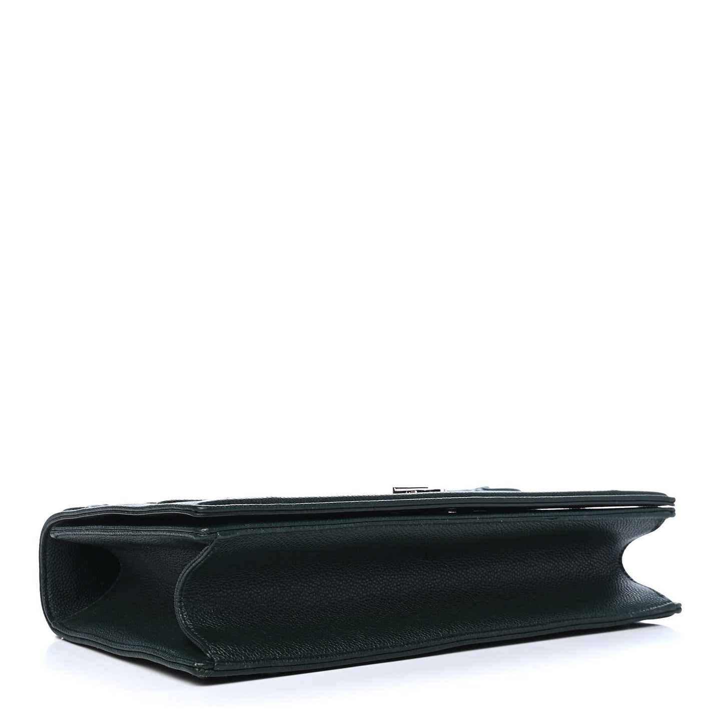 Grained Calfskin Large Diorama Flap Bag Green