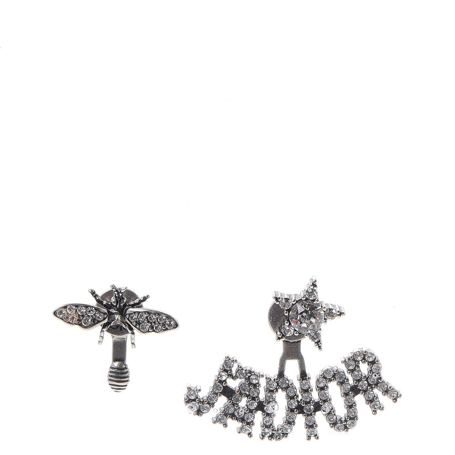Christian Dior Palladium Crystal J'adior Earrings 1 of 6