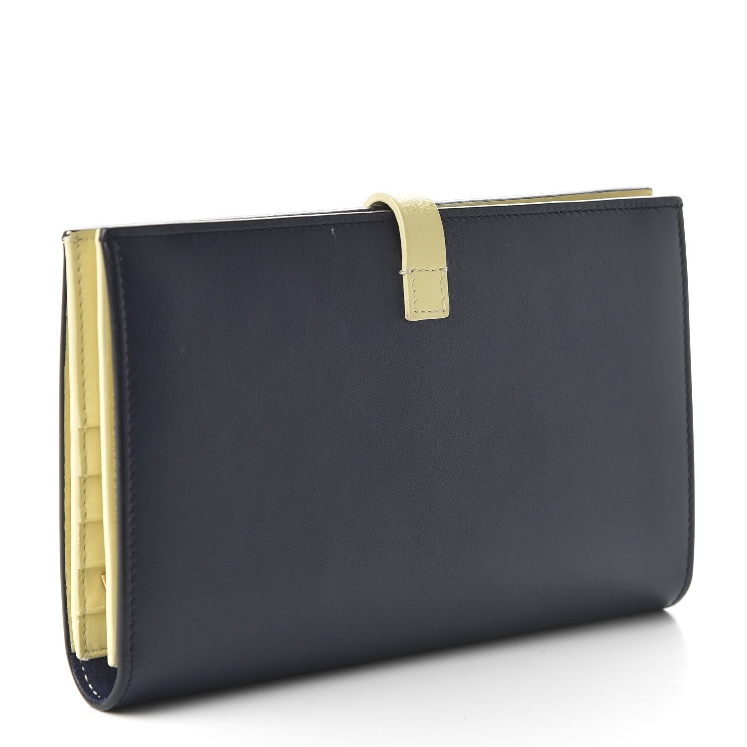 Celine Smooth Calfskin Large Multifunction Strap Wallet Dark Blue 3 of 13