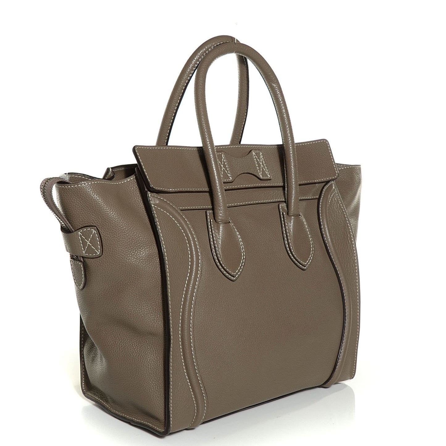 Drummed Calfskin Mini Luggage Souris