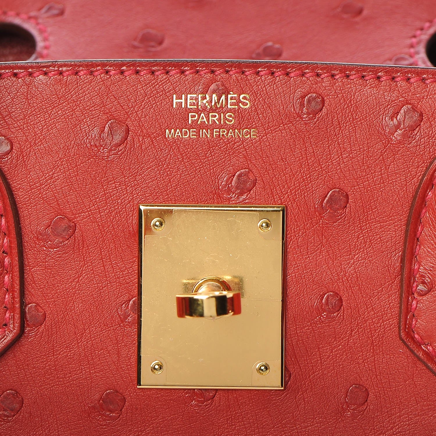 Hermes Ostrich Birkin 30 Rouge Vif 12 of 30