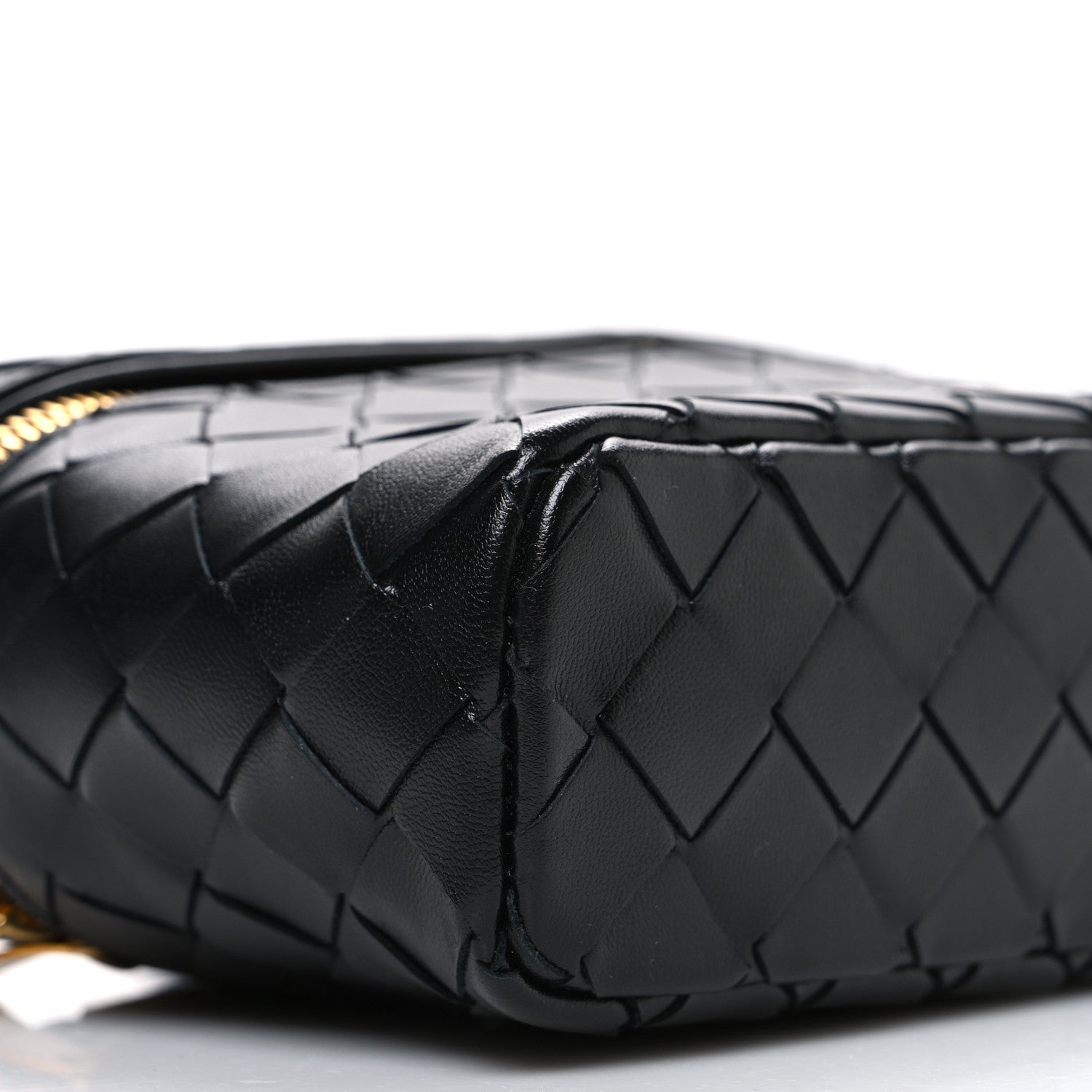 Bottega Veneta Calfskin Intrecciato Bang Bang Vanity Case Black 10 of 11