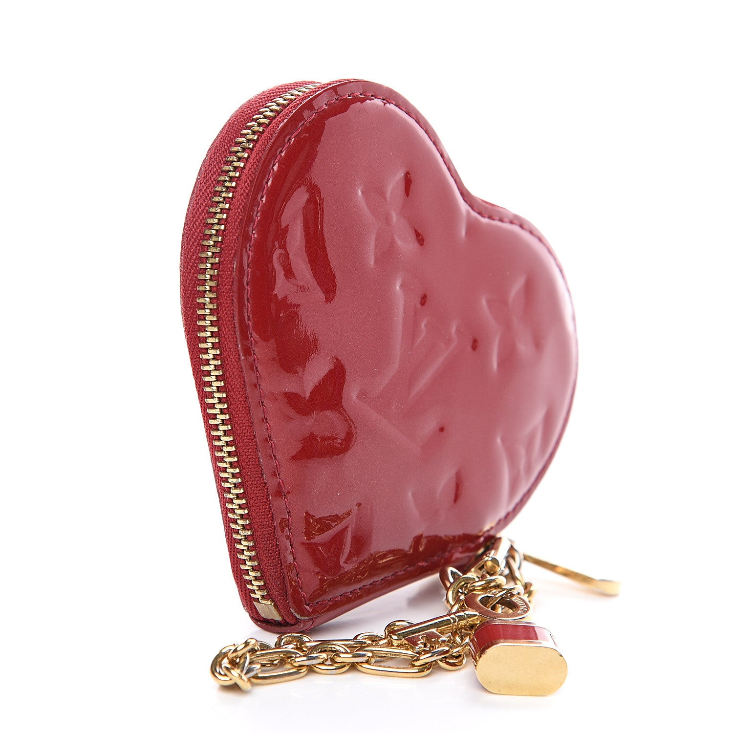 Louis Vuitton Vernis Coeur Heart Coin Purse Pomme D'Amour 2 of 7
