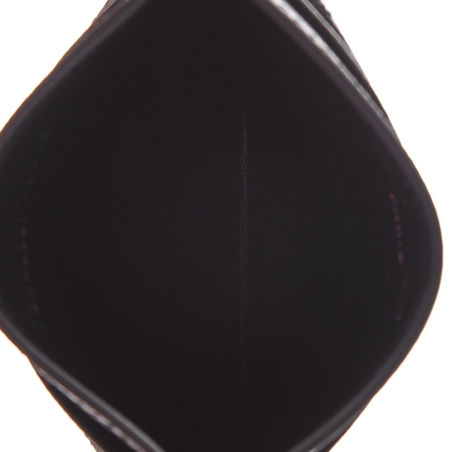 Saint Laurent Grain De Poudre Matelasse Chevron Monogram Credit Card Case Black 5 of 8