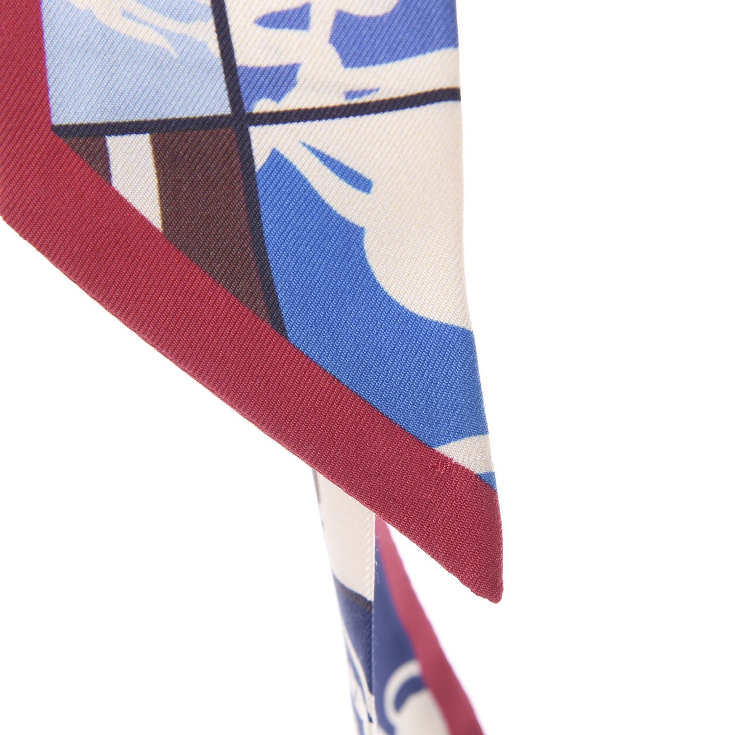 Hermes Silk En Desordre Twilly Framboise Craie Bleu 5 of 6
