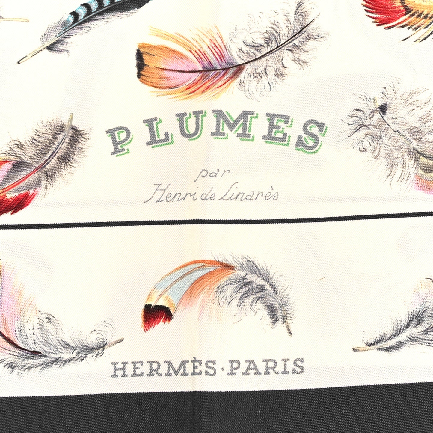Cashmere Silk Plumes par Henri de Linares Scarf 90