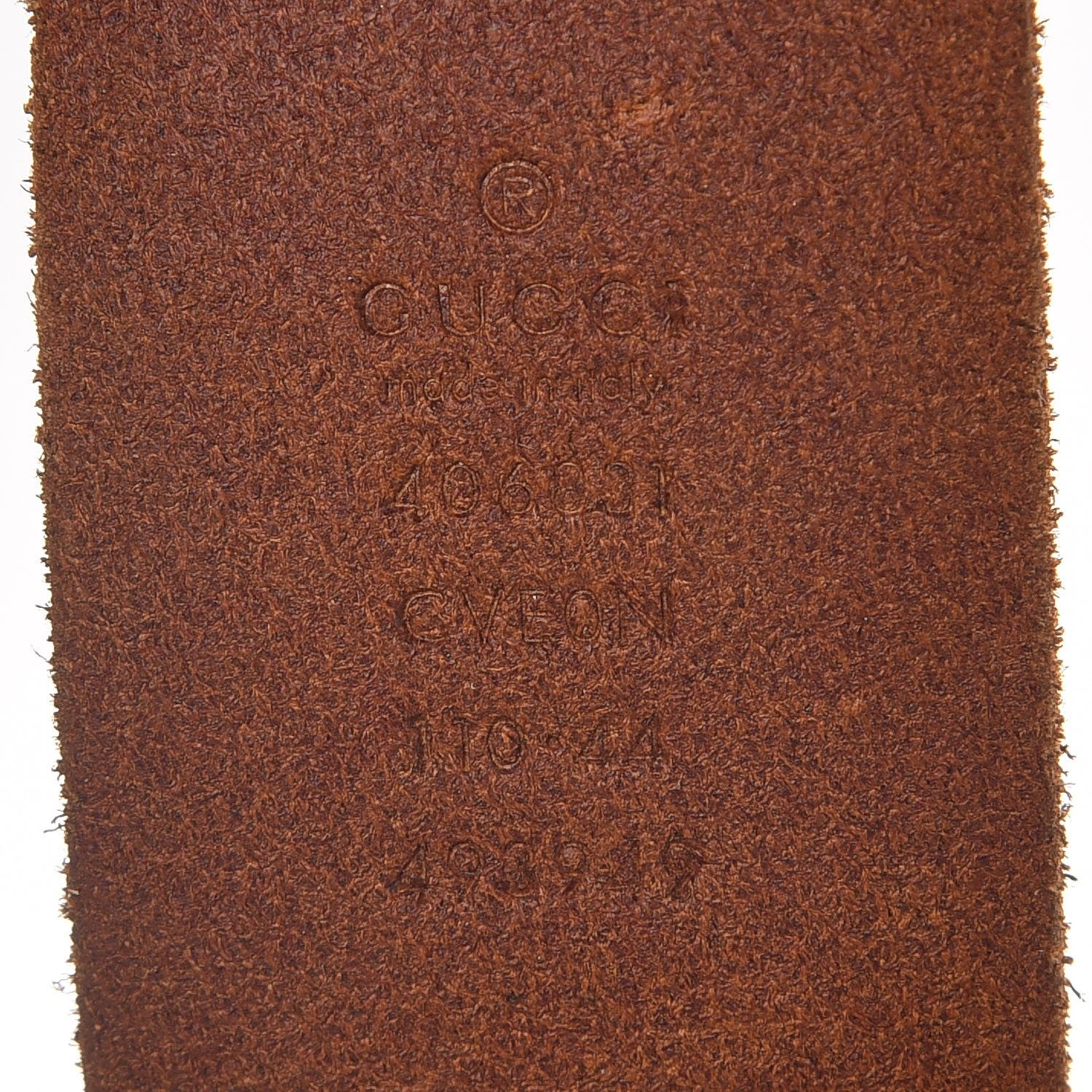 Gucci Faded Calfskin Double G 40mm Belt 110 44 Cuir 4 of 6