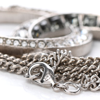 Chanel Baguette Crystal Moon CC Necklace Silver 3 of 3