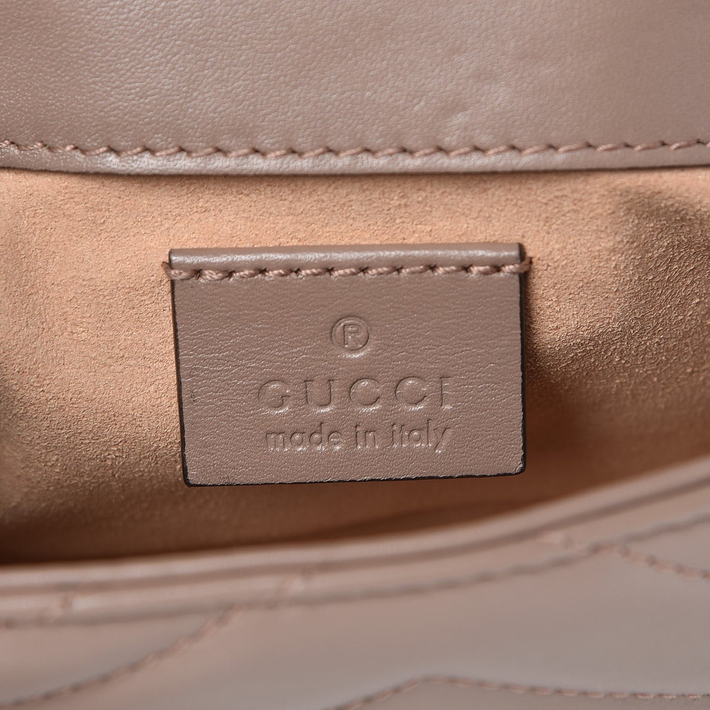 Calfskin Matelasse Super Mini GG Marmont Shoulder Bag Porcelain Rose