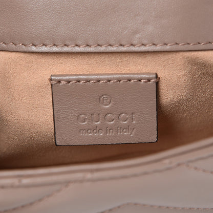 Gucci Calfskin Matelasse Super Mini GG Marmont Shoulder Bag Porcelain Rose 6 of 8
