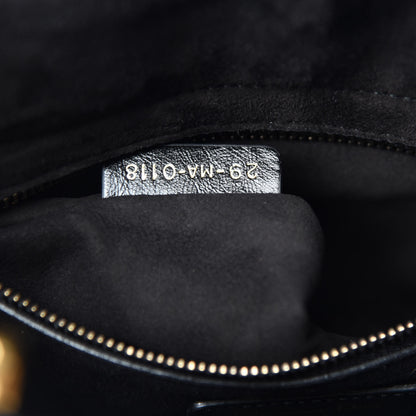 Christian Dior Crinkled Patent Cannage Small Lucky Badges My Lady Dior Black 9 of 10