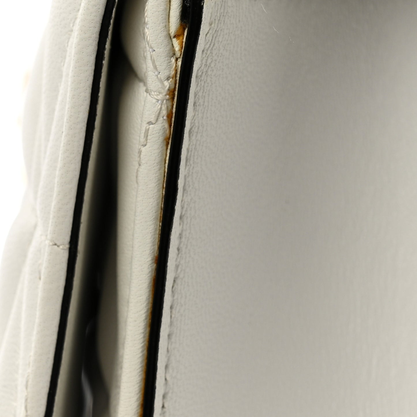 Nappa Quilted Virtus Top Handle Shoulder Bag White