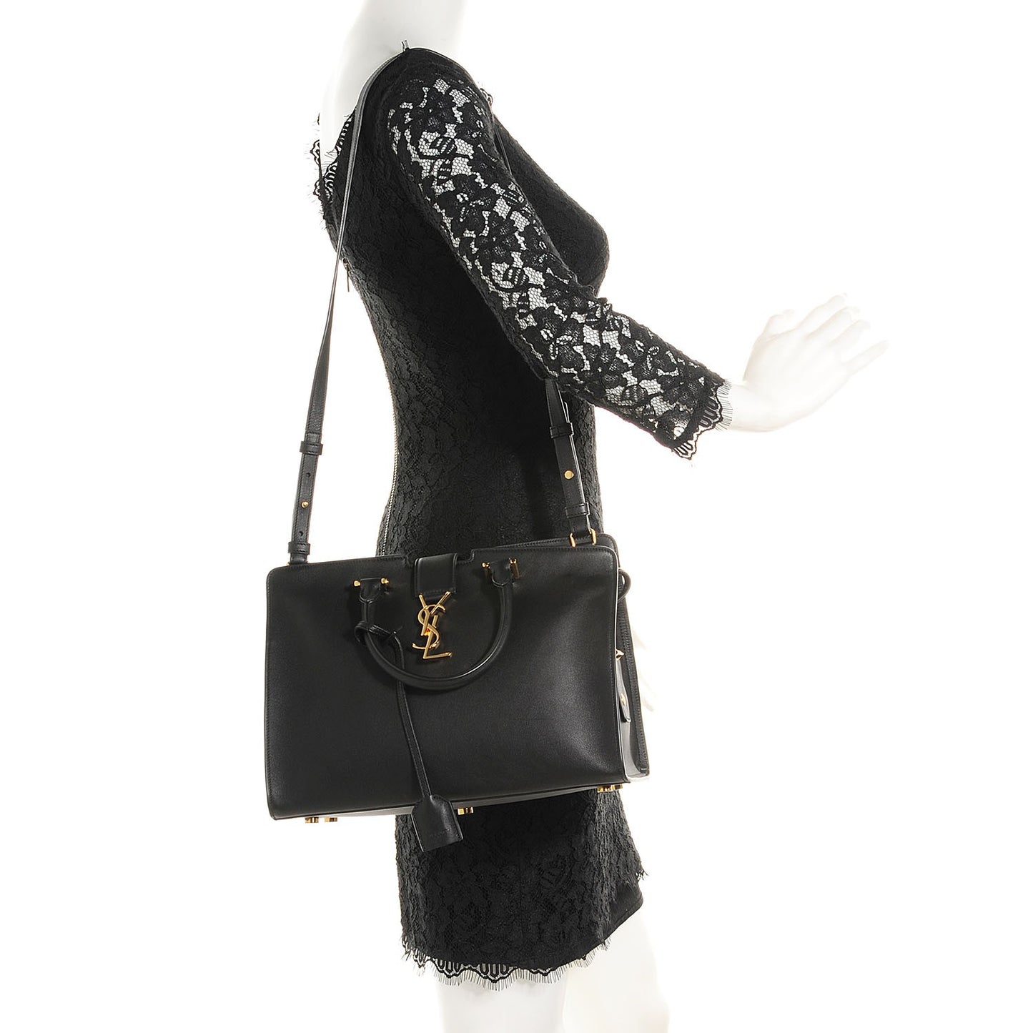 Calfskin Small Monogram Cabas Black