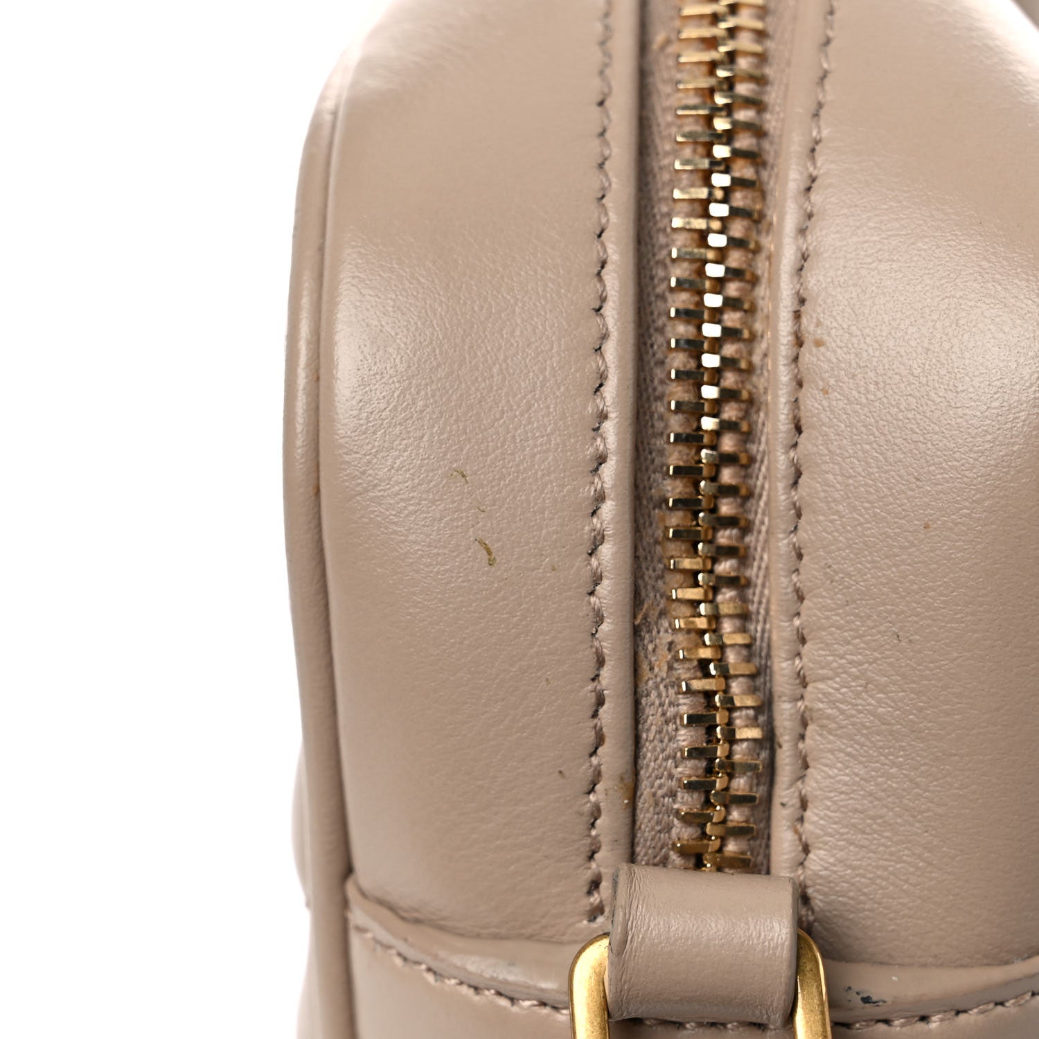 Saint Laurent Calfskin Matelasse Monogram Lou Camera Bag Dark Beige 17 of 18