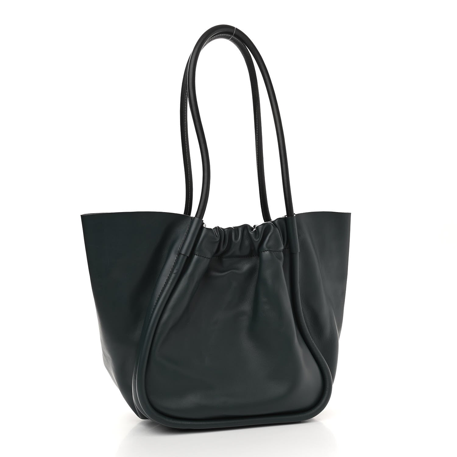 Proenza Schouler Calfskin Large Ruched Tote Petrol Green 4 of 11