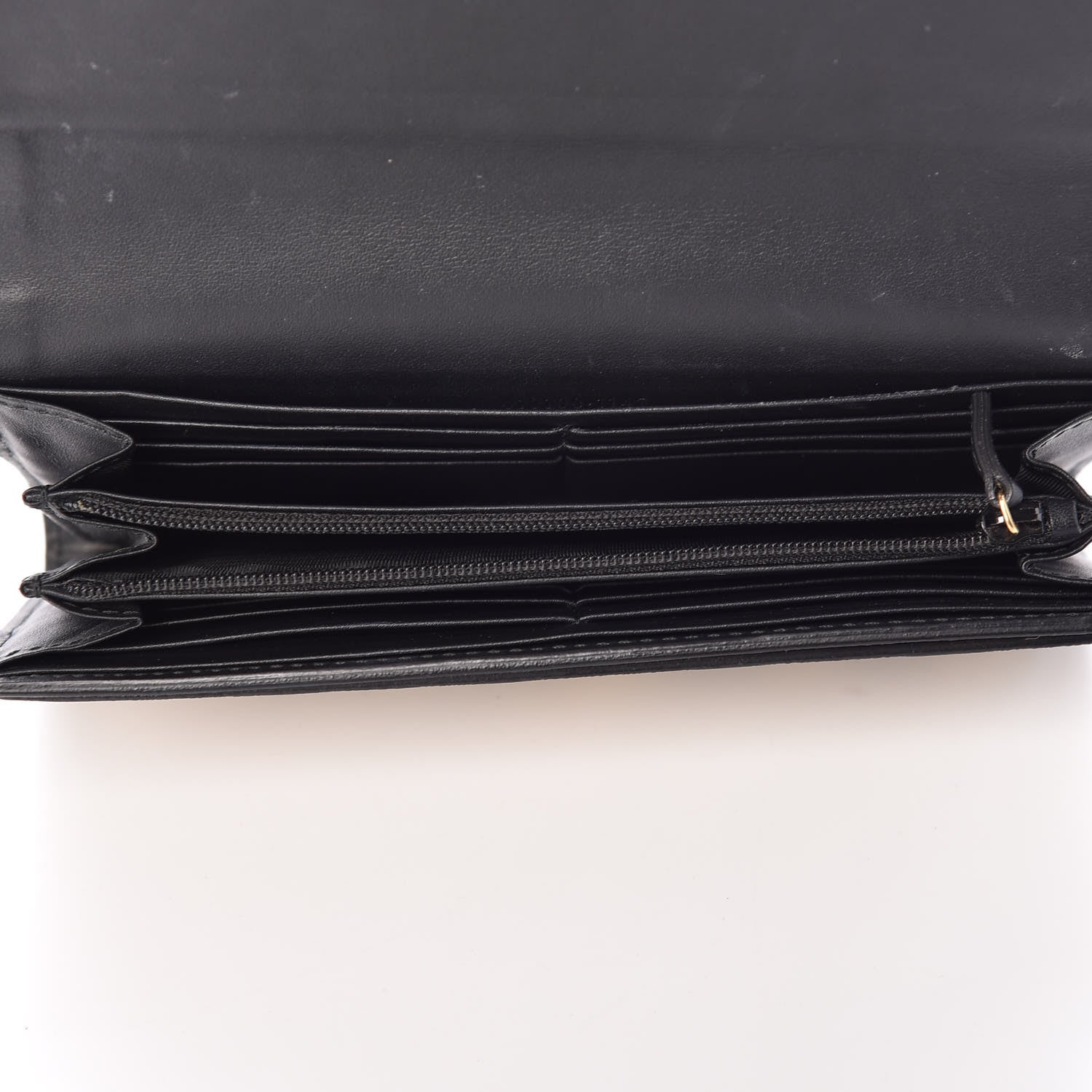 Gucci GG Supreme Monogram Bees Continental Wallet Beige Oro Black 5 of 12