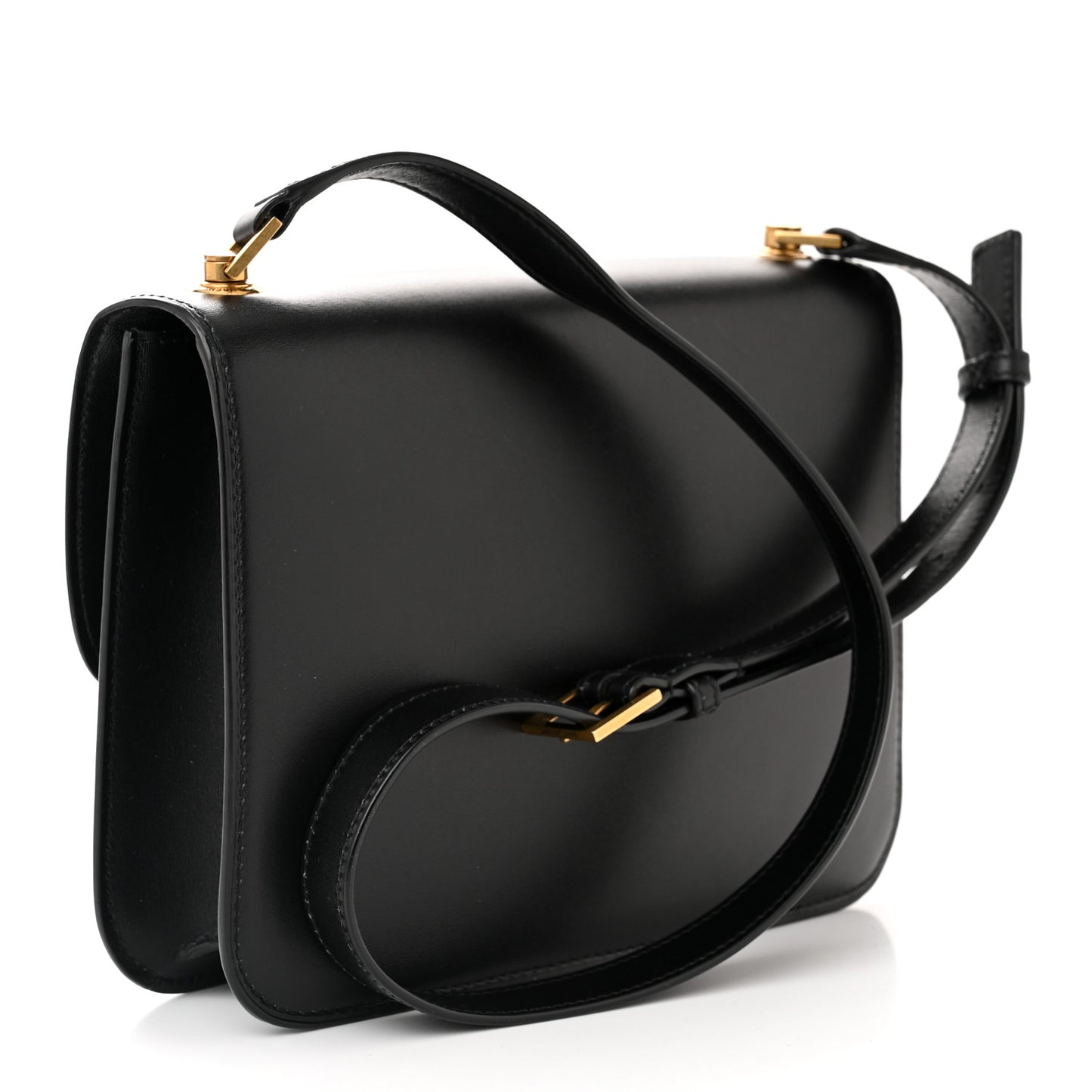 Smooth Calfskin Le Carre Satchel Black
