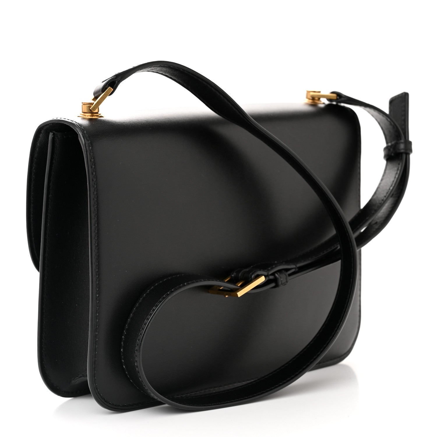 Saint Laurent Smooth Calfskin Le Carre Satchel Black 3 of 10