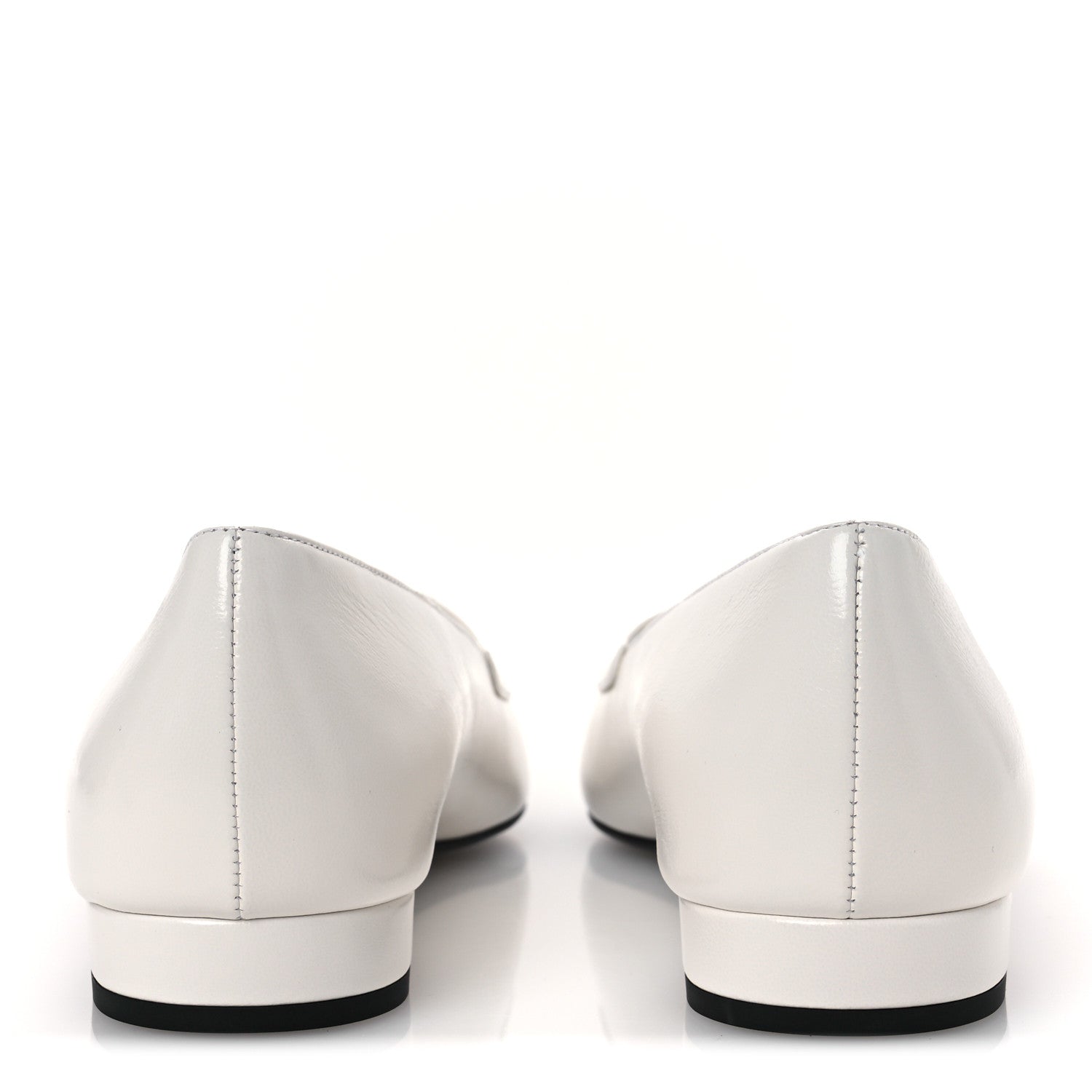 Chanel Shiny Lambskin Grosgrain Pearl Mary Janes Flats 39.5 White Black 6 of 11
