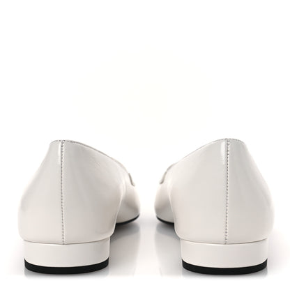 Chanel Shiny Lambskin Grosgrain Pearl Mary Janes Flats 39.5 White Black 6 of 11