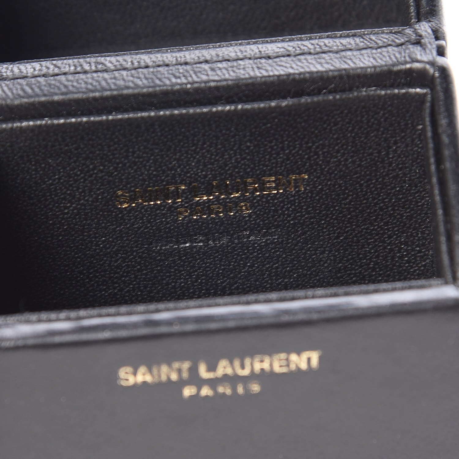 Saint Laurent Lambskin Smoking Box Heart Motif Crossbody Black 6 of 6