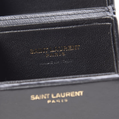 Saint Laurent Lambskin Smoking Box Heart Motif Crossbody Black 6 of 6