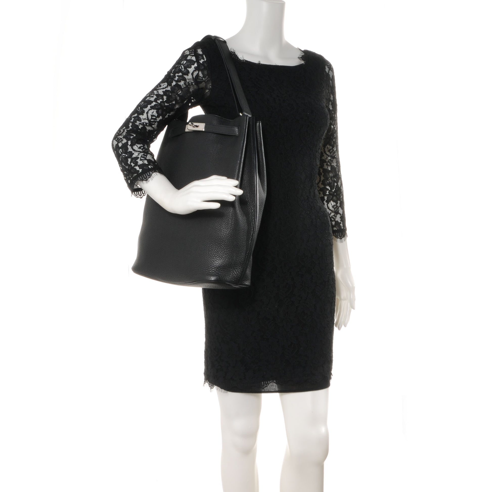 Hermes Taurillon Clemence So Kelly 26 Black 2 of 8