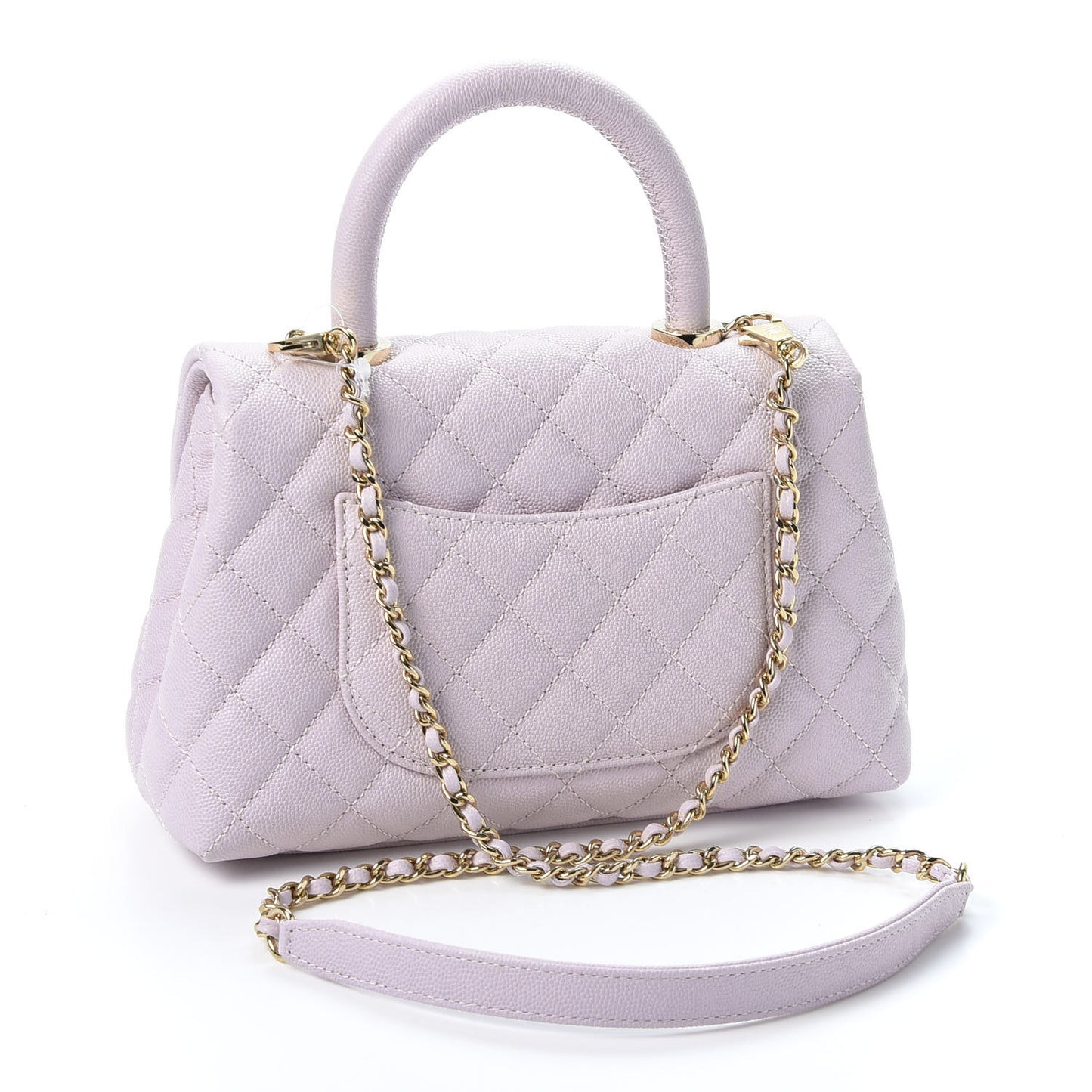 Caviar Quilted Mini Coco Handle Flap Lilas Lilac