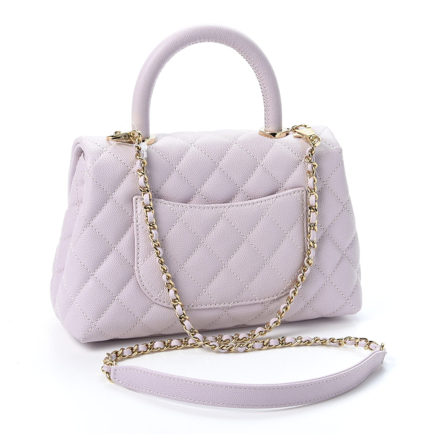 Chanel Caviar Quilted Mini Coco Handle Flap Lilas Lilac 2 of 10