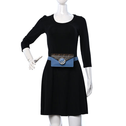 Fendi Vitello Liberty F is Fendi Bi-Color FF 1974 Embossed Envelope Belt Bag Maya Black Nebula 2 of 9