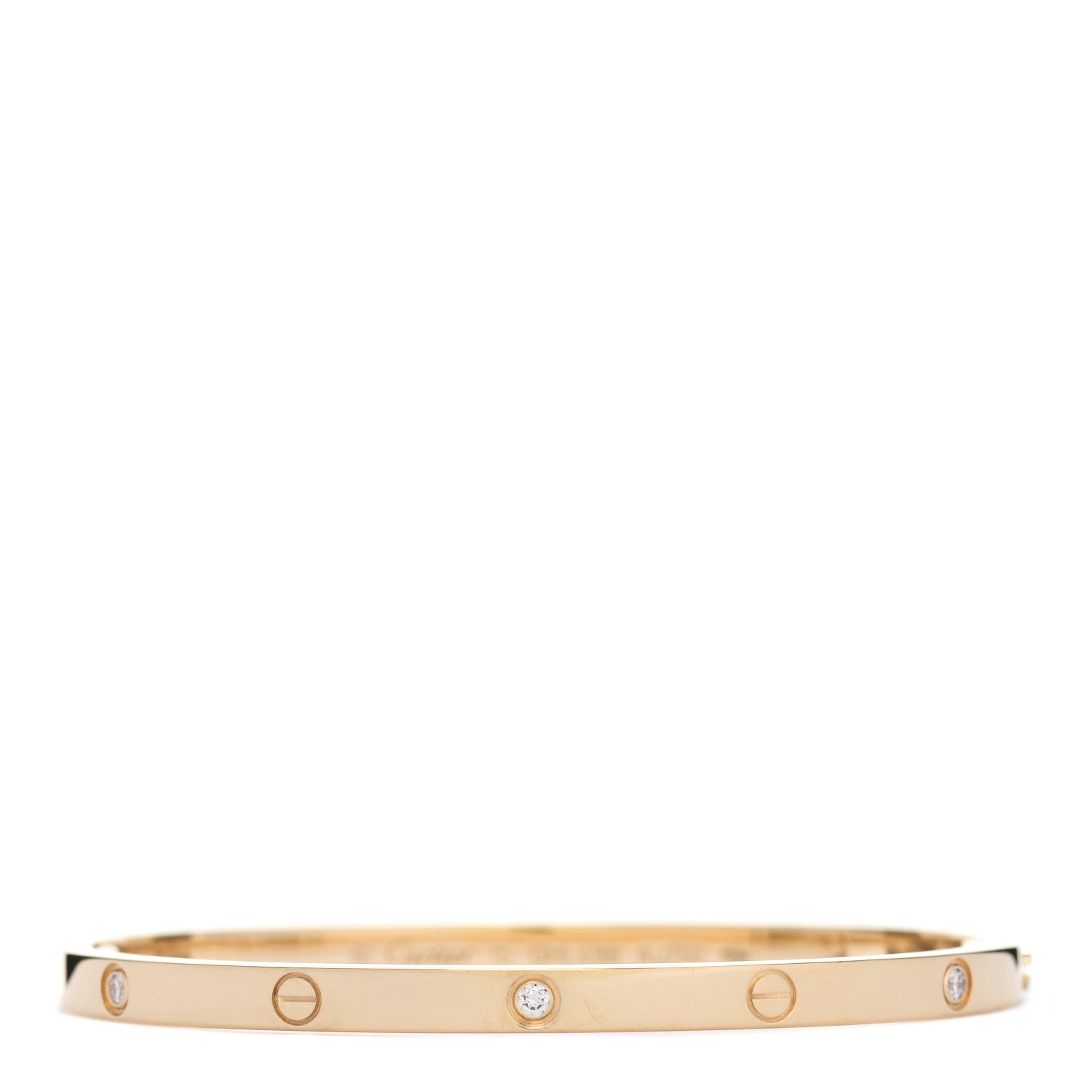Cartier 18K Yellow Gold 6 Diamond Small LOVE Bracelet 15 1 of 5