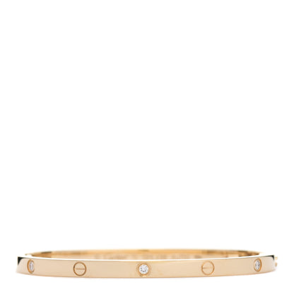 Cartier 18K Yellow Gold 6 Diamond Small LOVE Bracelet 15 1 of 5