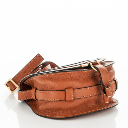 Chloe Calfskin Mini Marcie Round Crossbody Bag Tan 4 of 6