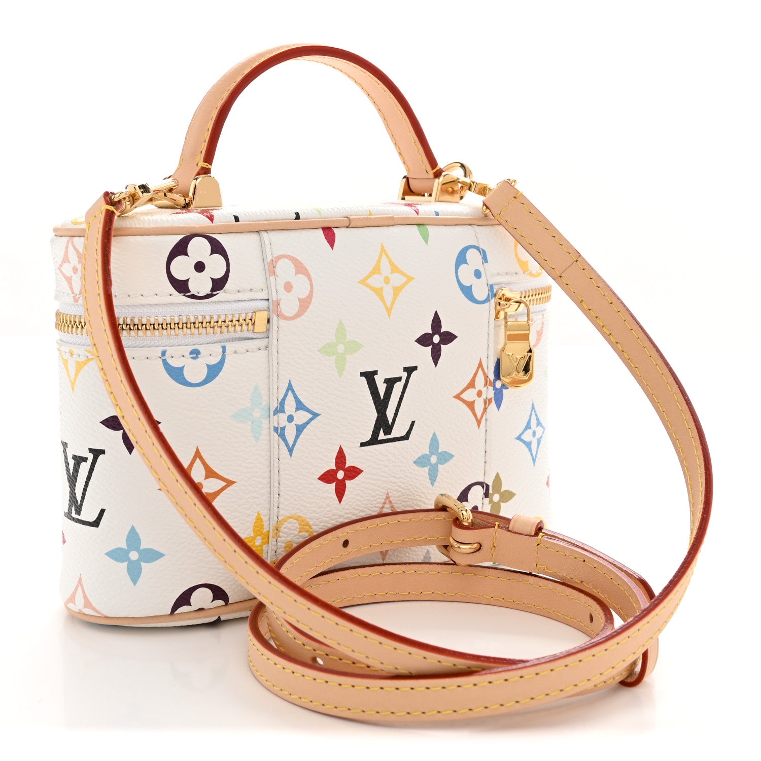 Louis Vuitton LV x TM Monogram Multicolor Vanity Chain Pouch White 3 of 10