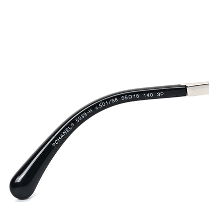 Chanel Acetate Polarized Butterfly Winter Pearl Sunglasses 5339-H Black 7 of 7