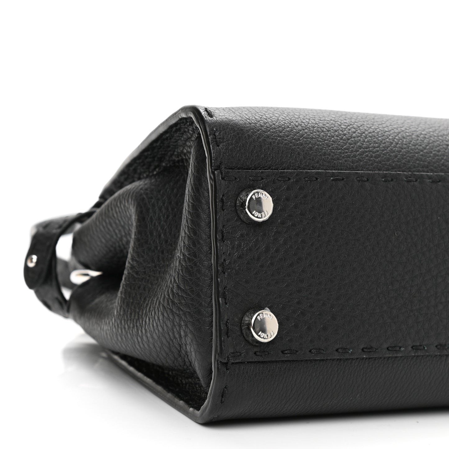 Cuoio Romano Selleria Bi-Color Mini Peekaboo Iconic Satchel Black Mou