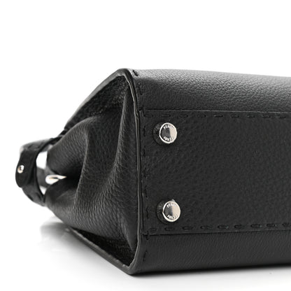 Fendi Cuoio Romano Selleria Bi-Color Mini Peekaboo Iconic Satchel Black Mou 9 of 12