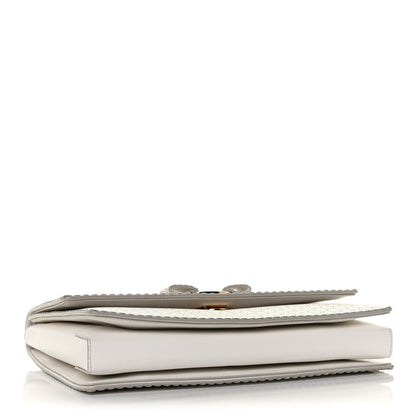 Salvatore Ferragamo Perforated Calfskin Ginny Bow Crossbody Bag White 6 of 10