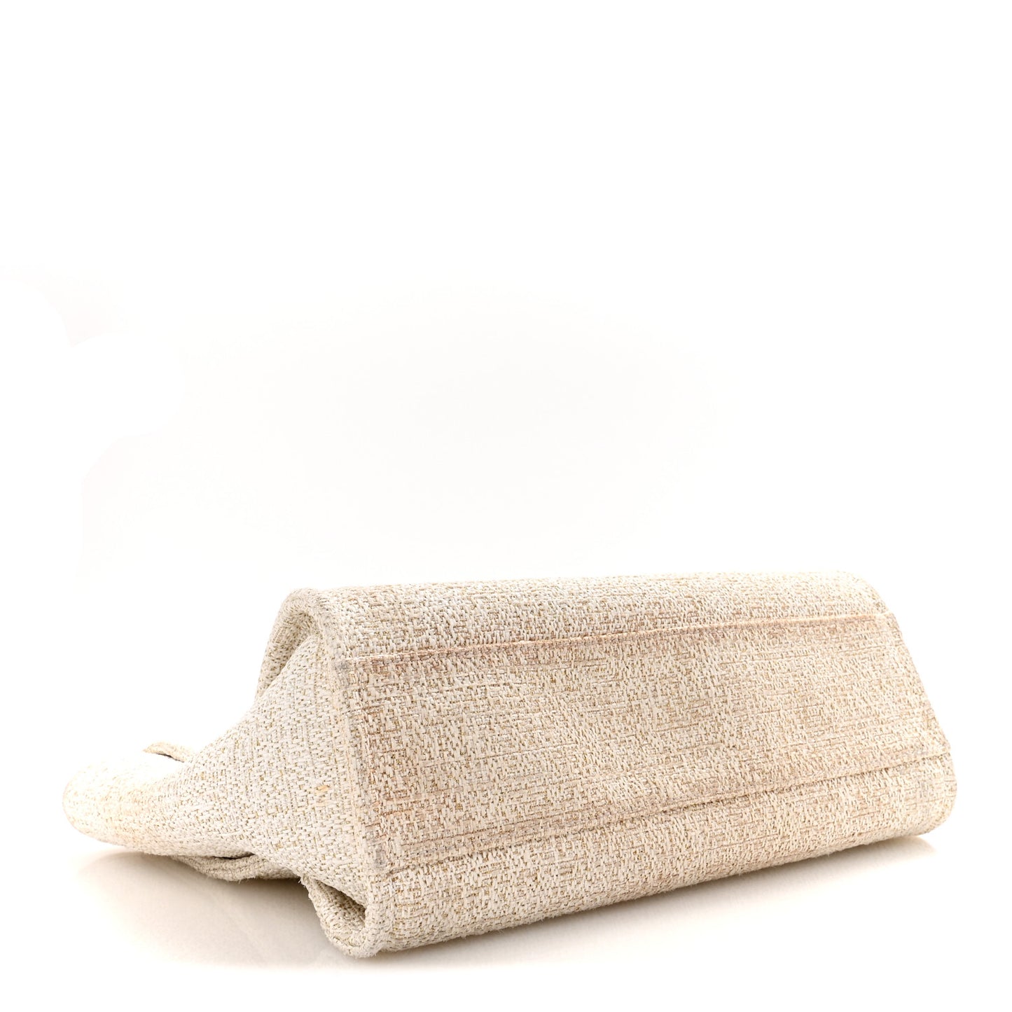 Lurex Boucle Small Deauville Tote Ivory